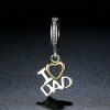 Charm Pendente Eu amo papai estilo Pandora - SCC052