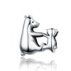 Charm Mãe e filho urso polar estilo Pandora - SCC1207
