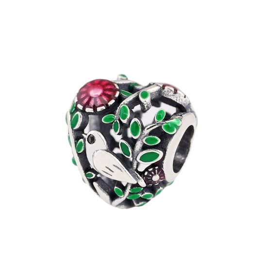 Charm Pássaro da primavera Pandora - P-D-2631  Clique na imagem para fechar