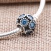 Charm PANDORA de Prata Vazado Brilho Verde Água - 791296MCZ