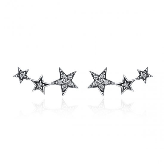 Brincos Petit Segredos das estrelas estilo Pandora - SCE175  Clique na imagem para fechar