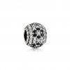 Charm PANDORA de Prata Pavê Flor de Cerejeira Preta - 791170NCK Charm PANDORA de Prata Pavê Flor de Cerejeira Preta - 791170NCK