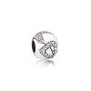 Charm PANDORA de Prata Love - Pavê Rosa - 791196PCZ
