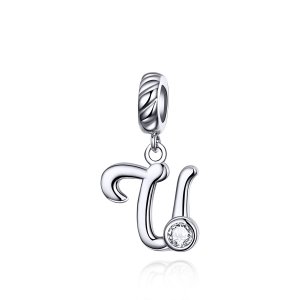 Charm Pendente Letra U estilo Pandora - SCC1183-U Charm Pendente Letra U estilo Pandora - SCC1183-U