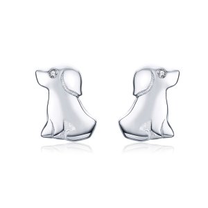 Brincos Petit Filhote de cachorro estilo Pandora - SCE584-Q Brincos Petit Filhote de cachorro estilo Pandora - SCE584-Q