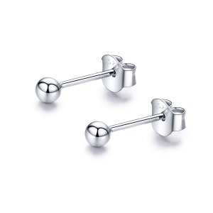 Brincos Petit Bola pequena estilo Pandora - SCE581