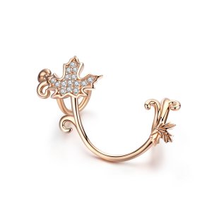 Charm Folhas Slient estilo Pandora Rosa - SCC1254 Charm Folhas Slient estilo Pandora Rosa - SCC1254