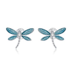 Brincos Petit Pequena libélula estilo Pandora - BSE455