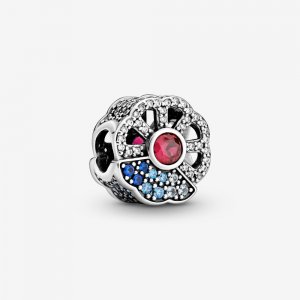 Charm Fã azul e rosa Pandora - 798178CZMX