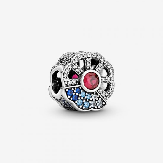 Charm Fã azul e rosa Pandora - 798178CZMX  Clique na imagem para fechar