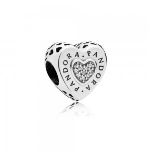 Charm berloques Coração PANDORA Signature - 797375CZ Charm berloques Coração PANDORA Signature - 797375CZ