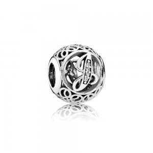 Charm PANDORA Alfabeto Vintage Letra J - 791854CZ Charm PANDORA Alfabeto Vintage Letra J - 791854CZ
