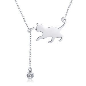 Colar Gatinho travesso estilo Pandora - SCN232 Colar Gatinho travesso estilo Pandora - SCN232