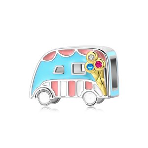 Charm Carrinha de gelados estilo Pandora - BSC163 Charm Carrinha de gelados estilo Pandora - BSC163
