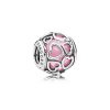 Charm berloques PANDORA Rodeado De Amor Rosa
