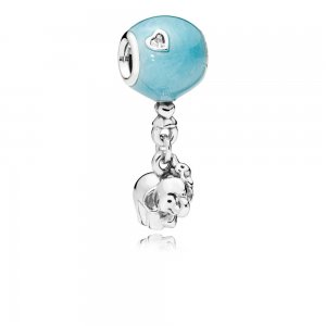 Charm PANDORA Elefante com Balão Azul - 797239EN169 Charm PANDORA Elefante com Balão Azul - 797239EN169