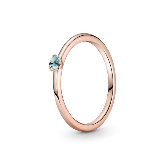 Anel Solitário Azul Claro Pandora Rose™ - 189259C02  Clique na imagem para fechar