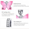 Charm Pendente Borboleta rosa estilo Pandora - SCC1728