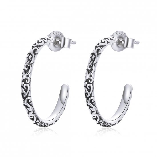 Brincos Petit Grinaldas vintage estilo Pandora - SCE1129  Clique na imagem para fechar