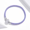 Bracelete Couro Trevo da Sorte estilo Pandora - SCB214