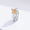 Separador Dois tons Lover Rose Flowers estilo Pandora - BSC146