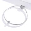 Clipe De Prata Textura Simples estilo Pandora - BSC278