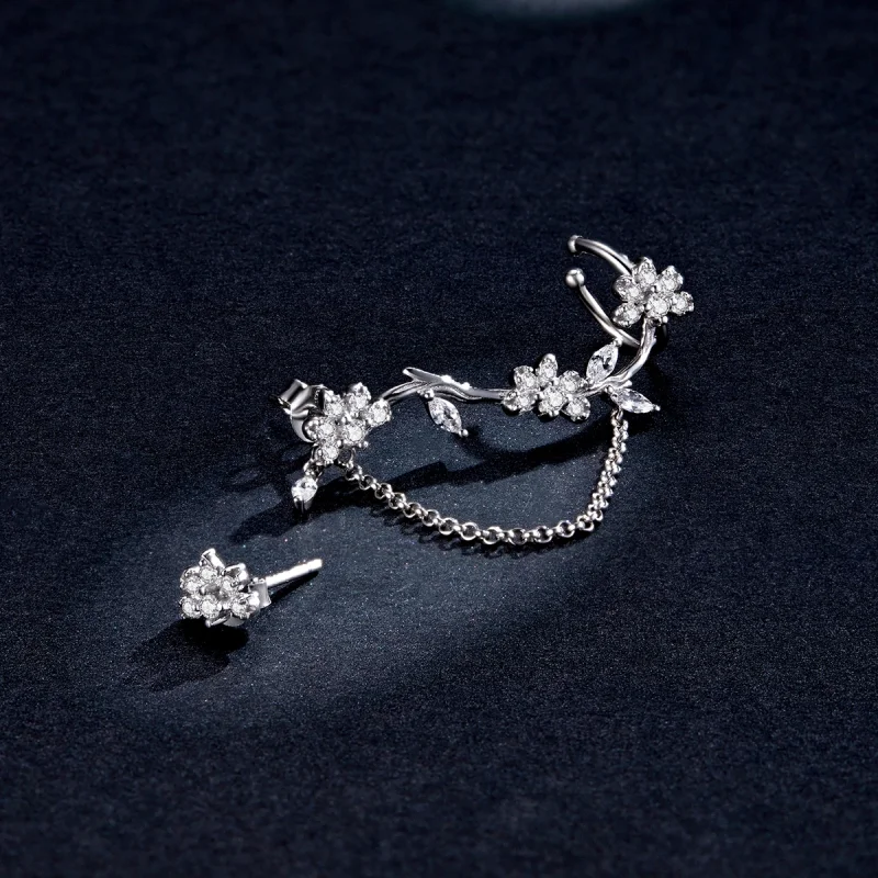 (imagem para) Pandora Style Blossoms On Moshang Ear clip - BSE476 - Visualizar 5