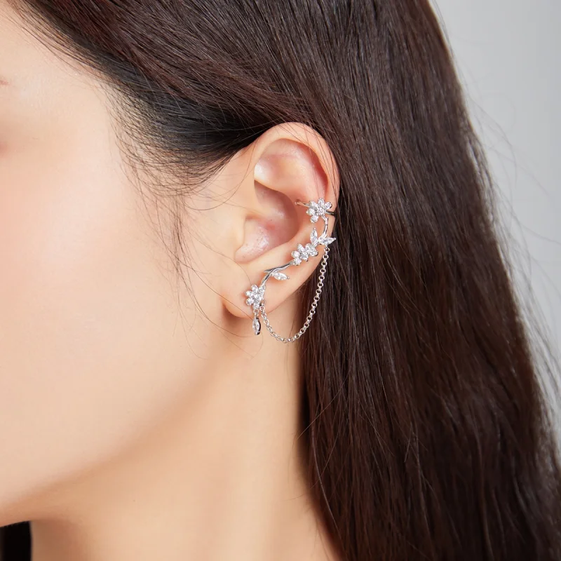 (imagem para) Pandora Style Blossoms On Moshang Ear clip - BSE476 - Visualizar 8