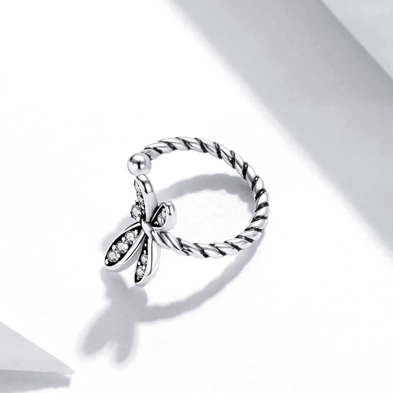 (imagem para) Pandora Style Delicate Dragonfly Ear clip - SCE1295 - Visualizar 4