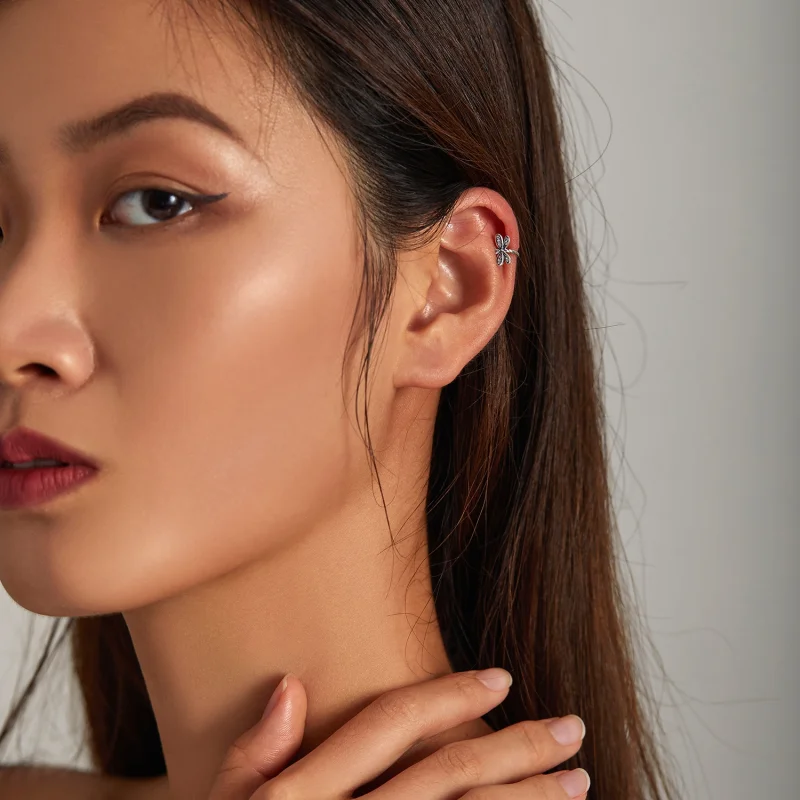 (imagem para) Pandora Style Delicate Dragonfly Ear clip - SCE1295 - Visualizar 5