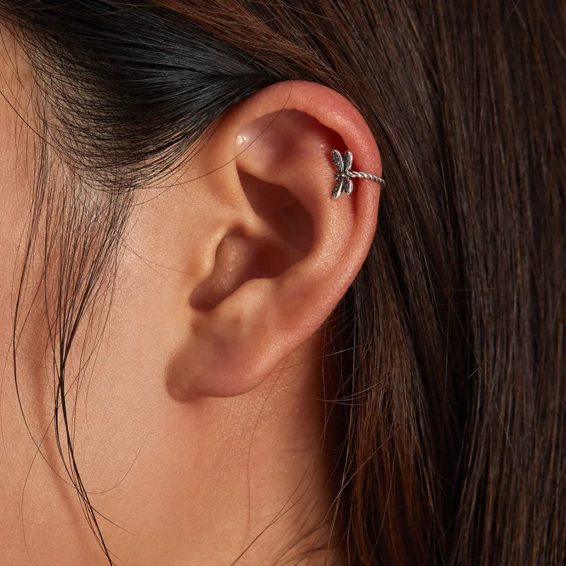 (imagem para) Pandora Style Delicate Dragonfly Ear clip - SCE1295 - Visualizar 7