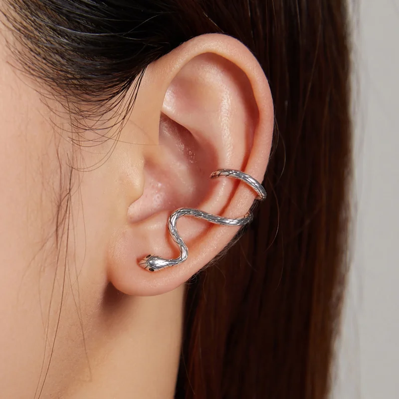 (imagem para) Pandora Style Mystic Snake Ear clip - BSE510 - Visualizar 6