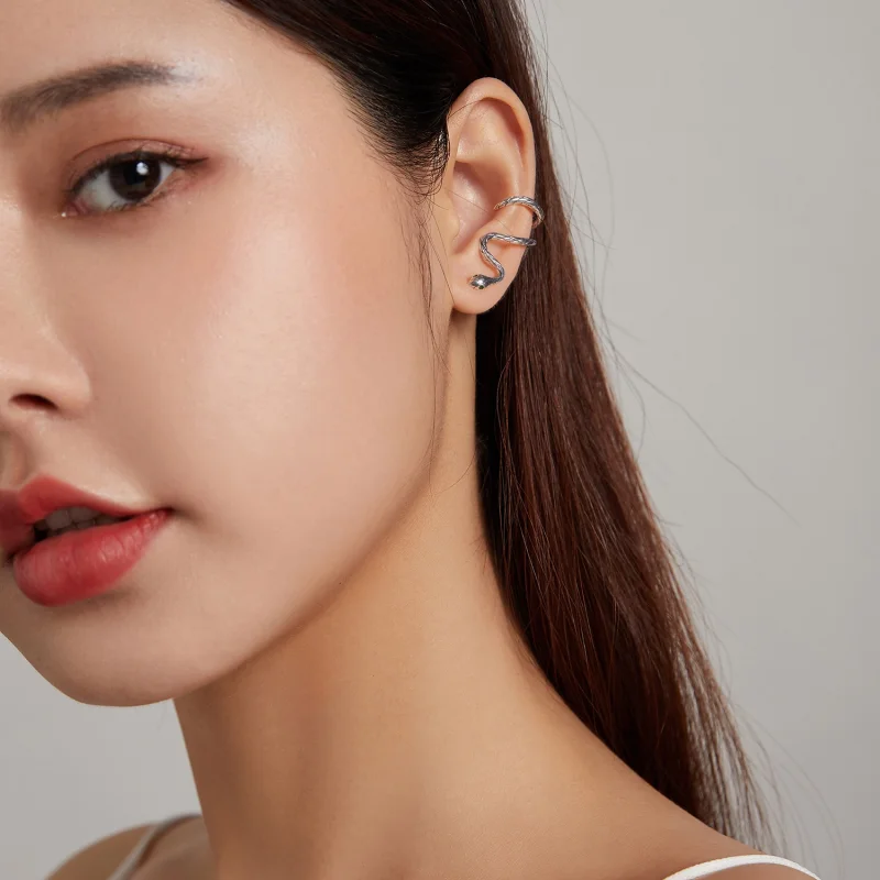 (imagem para) Pandora Style Mystic Snake Ear clip - BSE510 - Visualizar 7