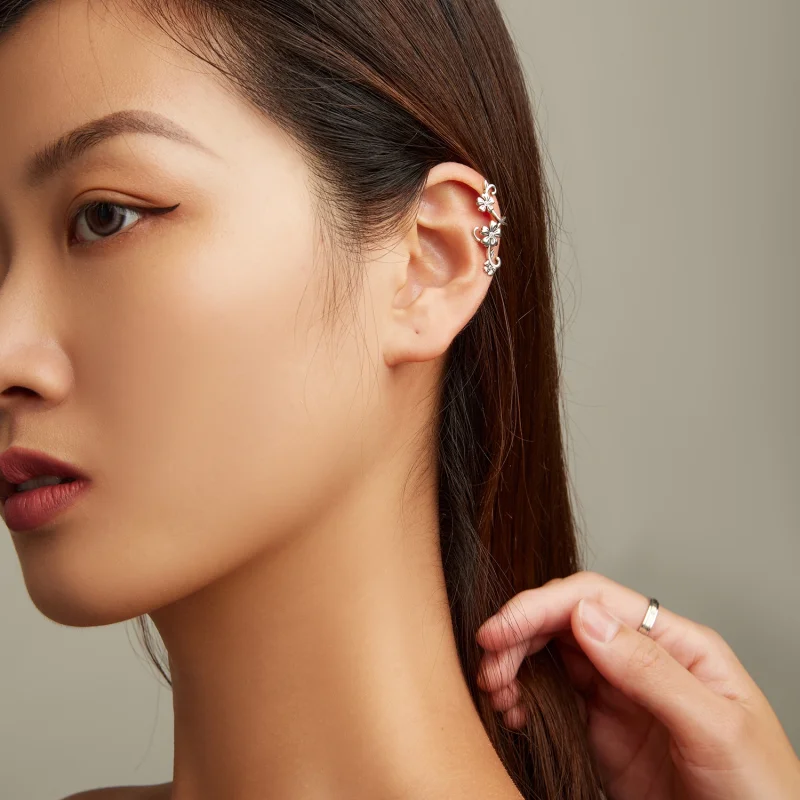 (imagem para) Pandora Style Pattern Ear clip - SCE1512 - Visualizar 7