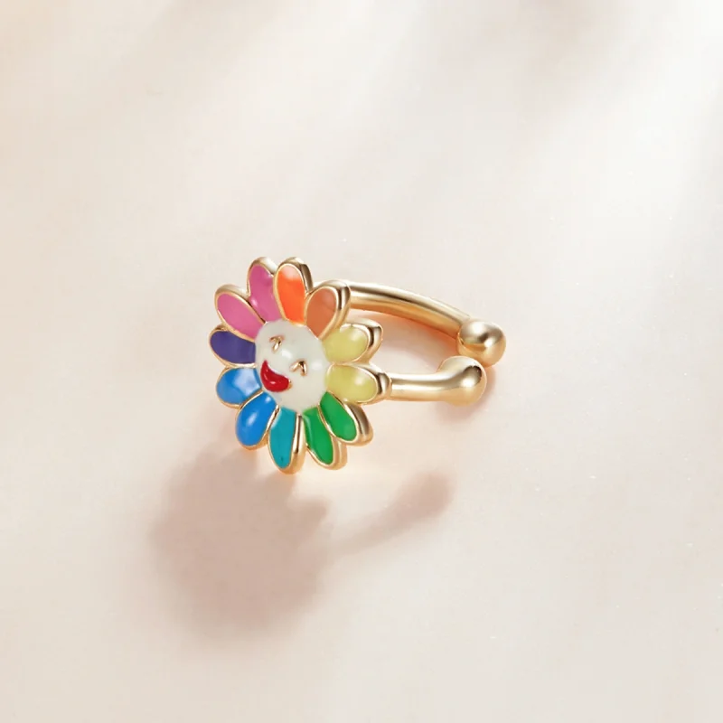 (imagem para) Pandora Style Pop Sun Flower Ear clip - SCE1235 - Visualizar 2