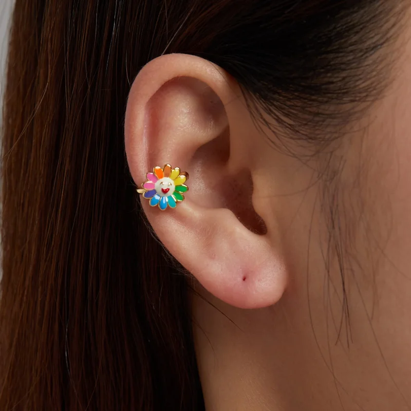 (imagem para) Pandora Style Pop Sun Flower Ear clip - SCE1235 - Visualizar 4