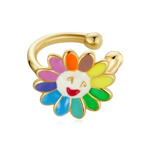 Pandora Style Pop Sun Flower Ear clip - SCE1235 (imagem para) Pandora Style Pop Sun Flower Ear clip - SCE1235