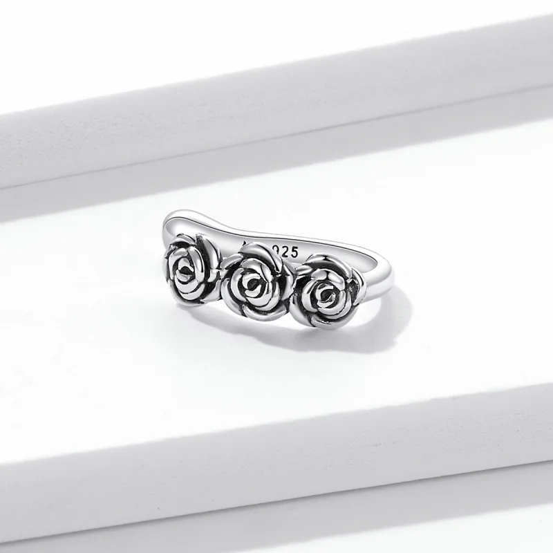 (imagem para) Pandora Style Retro Rose Ear clip - BSE582 - Visualizar 3
