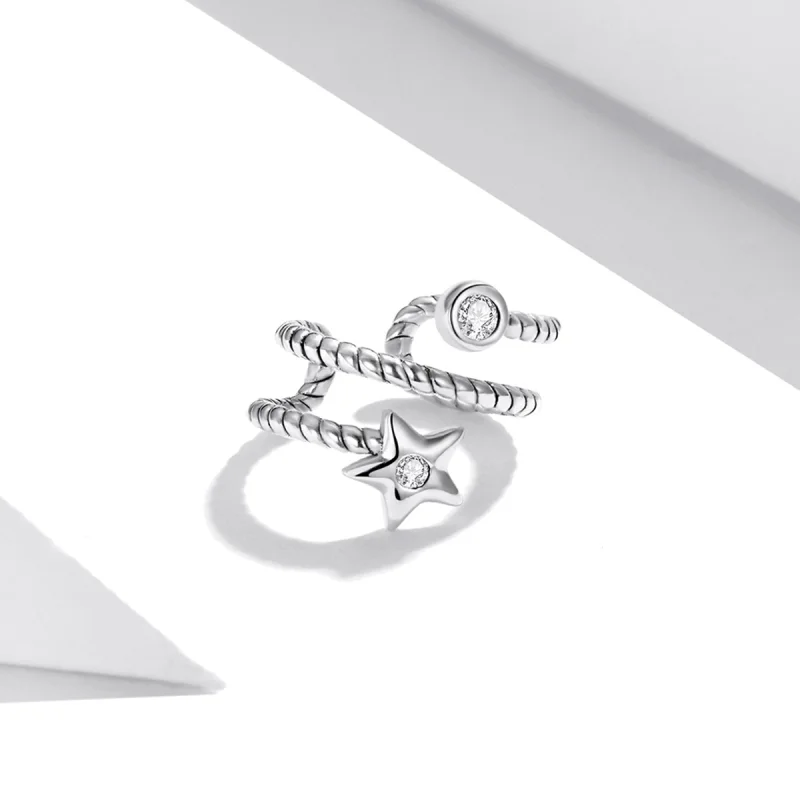 (imagem para) Pandora Style Star Ear clip - SCE1135 - Visualizar 3