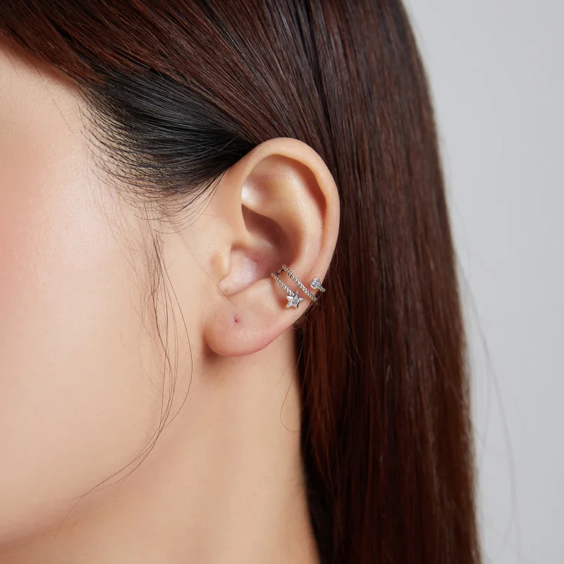 (imagem para) Pandora Style Star Ear clip - SCE1135 - Visualizar 5