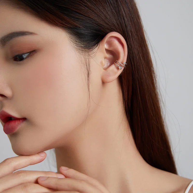 (imagem para) Pandora Style Star Ear clip - SCE1135 - Visualizar 6