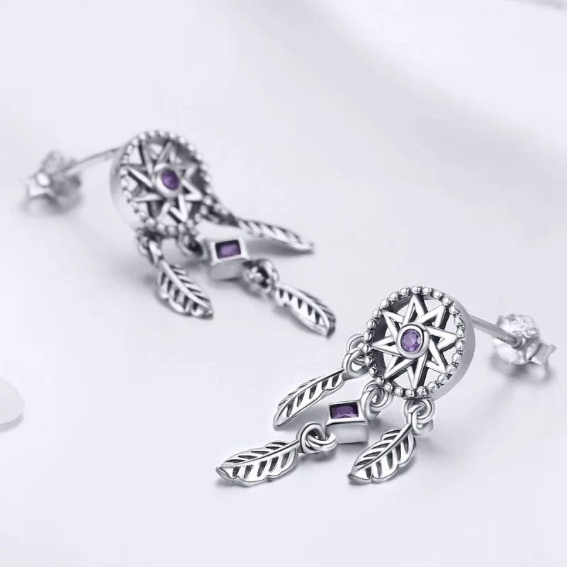 (imagem para) Brinco Apanhador de Sonhos estilo Pandora - SCE502 - Visualizar 5