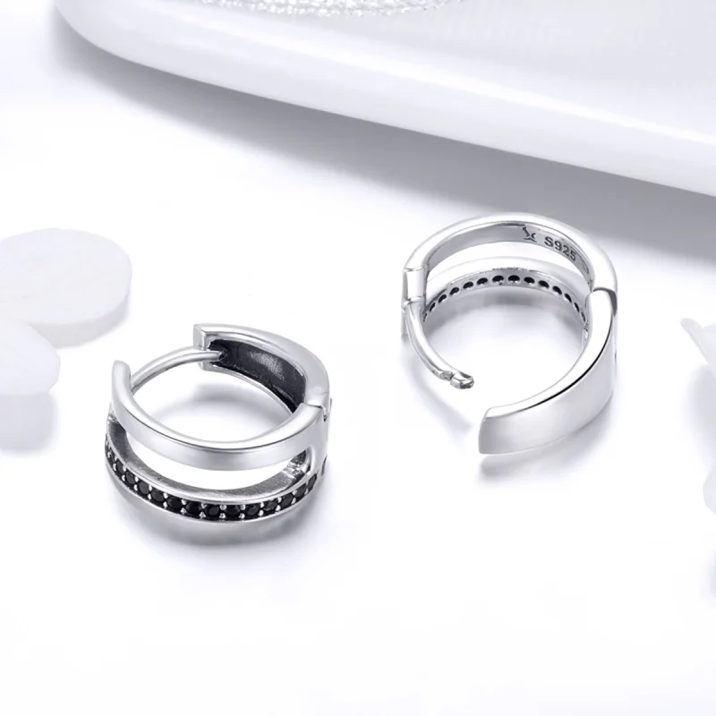 (imagem para) Brinco Argolas Amor puro estilo Pandora - SCE444 - Visualizar 6