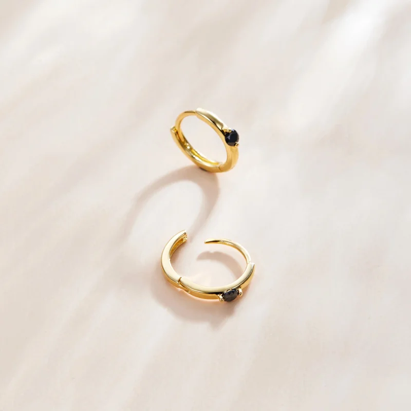 (imagem para) Brinco Argolas Bola estilo Pandora - SCE1050-BK - Visualizar 3