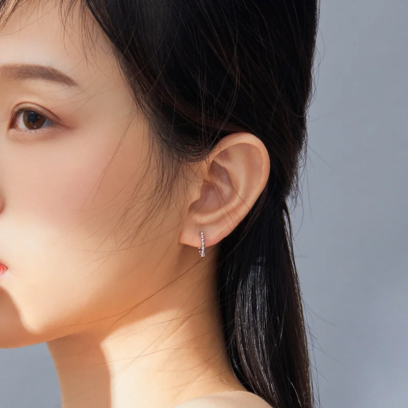 (imagem para) Brinco Argolas Bola pequena estilo Pandora - SCE807-A - Visualizar 5