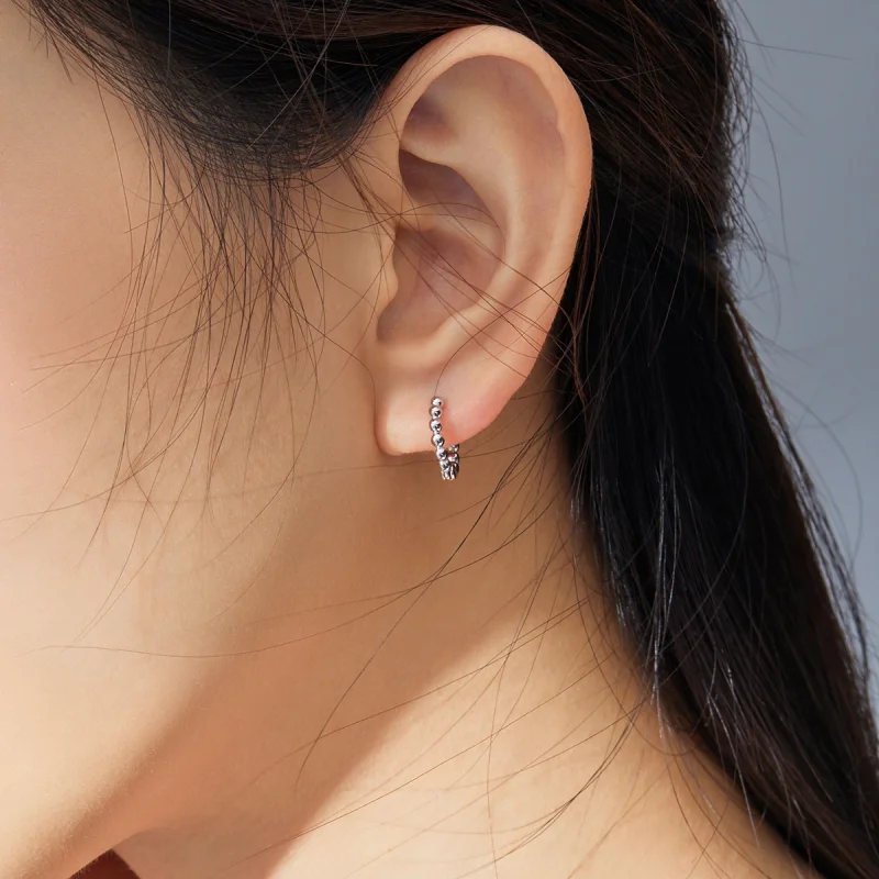 (imagem para) Brinco Argolas Bola pequena estilo Pandora - SCE807-A - Visualizar 7