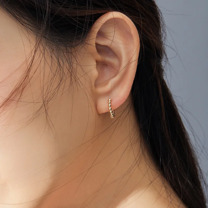 (imagem para) Brinco Argolas Bola pequena estilo Pandora - SCE807-B - Visualizar 7