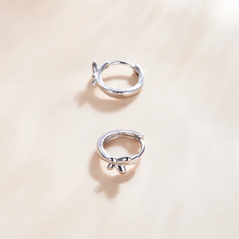 (imagem para) Brinco Argolas Borboleta estilo Pandora - SCE1038 - Visualizar 4