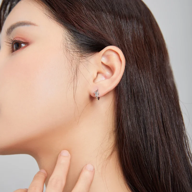 (imagem para) Brinco Argolas Borboleta estilo Pandora - SCE1038 - Visualizar 5