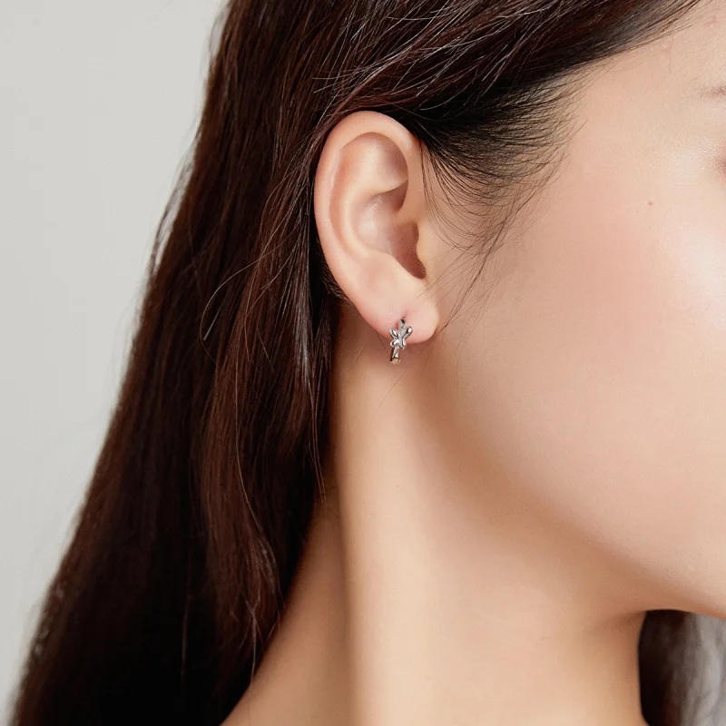 (imagem para) Brinco Argolas Borboleta estilo Pandora - SCE1038 - Visualizar 7